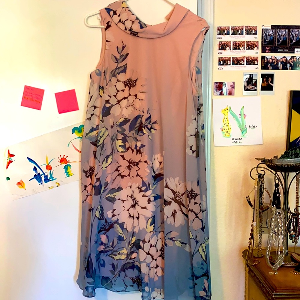 Formal Wedding Brunch Floral Mid-Length Dress NEW